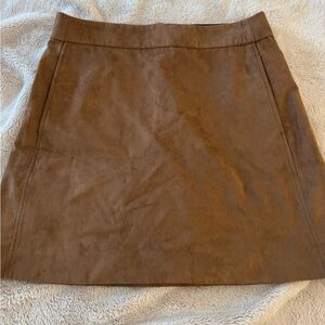 J Crew Factory chestnut suede skirt